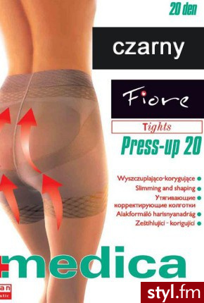 Fiore Rajstopy PRESS UP (20den) Podnoszą Linię Pośladków - Rajstopy Bielizna Moda