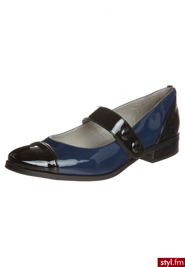 Zalando Collection Baleriny z zapięciem niebieski - Balerinki Buty Moda