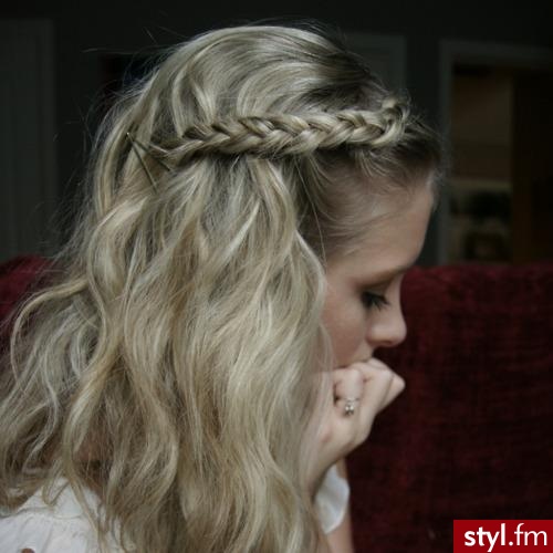 Blond Warkocze Proste Na co dzień Długie Fryzury