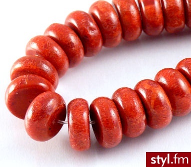 Koral Naturalny Oponki 14/6mm - Korale Biżuteria Moda