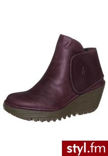 Fly London YOGI Botki na platformie lilia (P500046) - Koturny Buty Moda