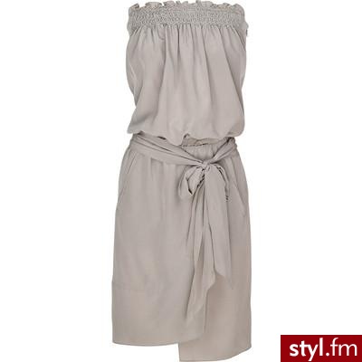 Strapless silk crepe de Chine dress - Vanessa Bruno - Polyvore. Pobrano ze strony: http://www.polyvore.com/strapless_silk_crepe_de_chine/thing?id=14372117 - Pozostałe Ciuchy Moda