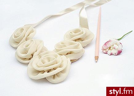 naszyjnik z materiału - Pozostałe Dodatki Moda