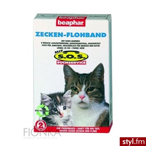Beaphar zECKEN-FLOHBAND SOS-OBROŻA INSEKTOBÓJCzA 35CM DLA KOTA - Psy Zwierzaki