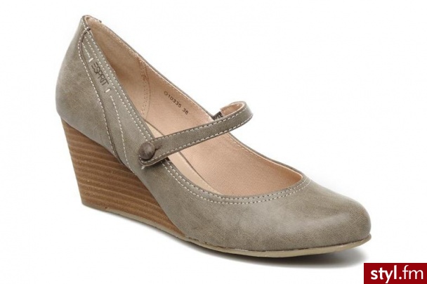 Esprit CZÓŁENKA SODA MJ HI WEDGE BY (Brązowy) - Czółenka Buty Moda