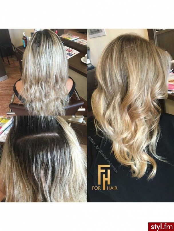 http://forhairsobieski.pl/ KOLORYZACJA SOMBRE Z OLAPLEX WARSZAWA FOR HAIR - Blond Rozpuszczone Kręcone z grzywką Na co dzień Długie Fryzury