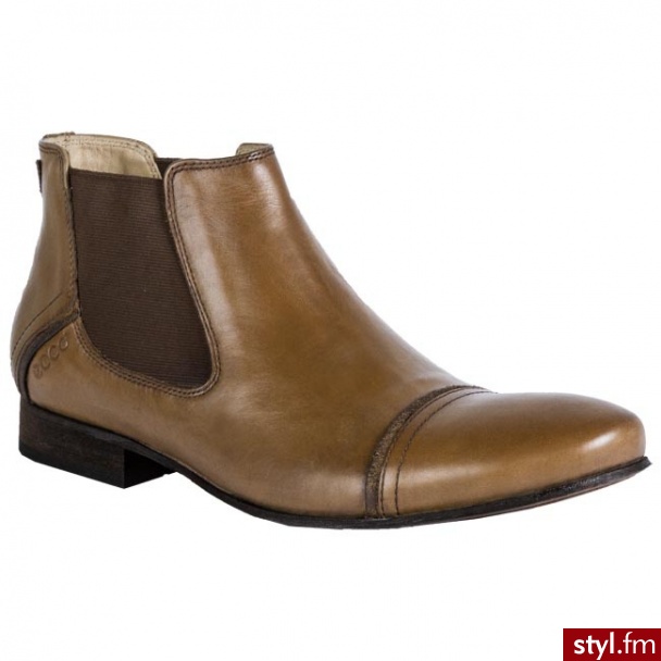 ECCO KOZAKI ACAPULCO 68181401072 Odcienie beżu i brązu - Kozaki Buty Moda