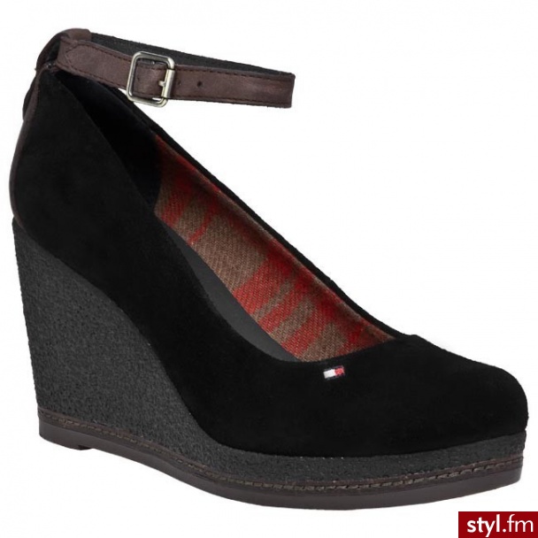 TOMMY HILFIGER Koturny Natalie 3 B FW56815986 990 Czarny (Black) 990 - Koturny Buty Moda