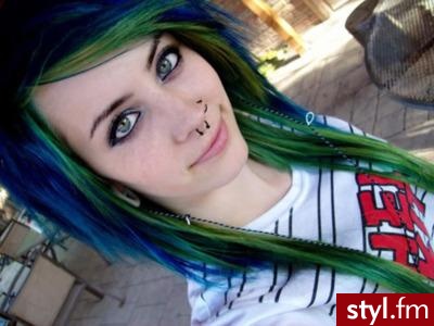 emo--hair-girl - EMO Alternatywne Średnie Fryzury