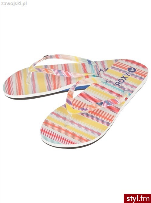 ROXY Japonki Klapnki BIANCA WHT Basen Plaża - Klapki Buty Moda
