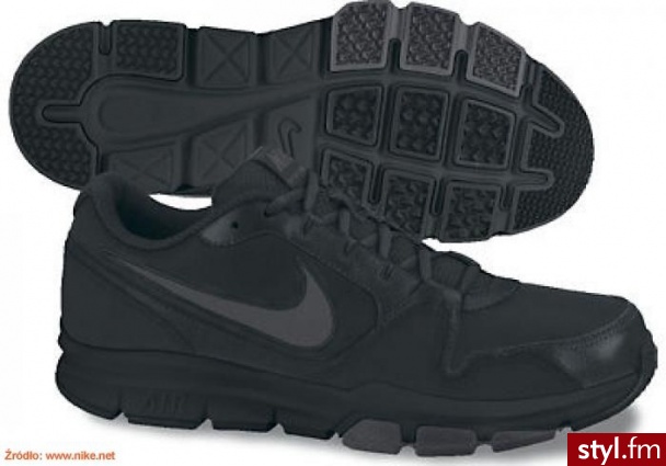 Nike buty AIR FLEX TRAINER LEA 429715.012 Trekkingowe Czarny - Pozostałe Buty Moda