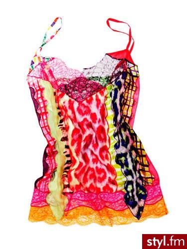 piękny top w żywe kolory od Roberto Cavalli - Pozostałe Ciuchy Moda