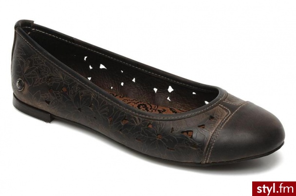 Neosens Balerinki Molinera 522 (Brązowy) - Balerinki Buty Moda