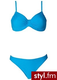 Bonprix Bikini na fiszbinach turkusowy 931003_24501 - Na plażę Bielizna Moda