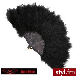 Wachlarz 
Feather Fan Black 
QUEEN OF DARKNESS - Gadżety Inne Moda