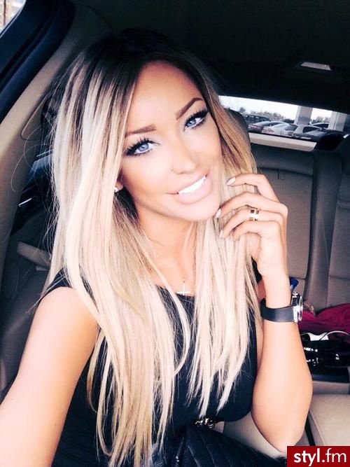Blond Rozpuszczone Proste Na co dzień Długie Fryzury
