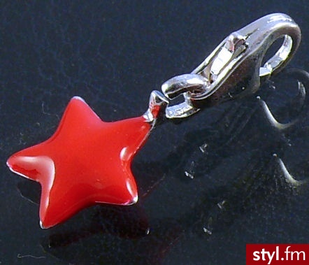 Gwiazdka Charms Czerwona - Wisiorki Biżuteria Moda