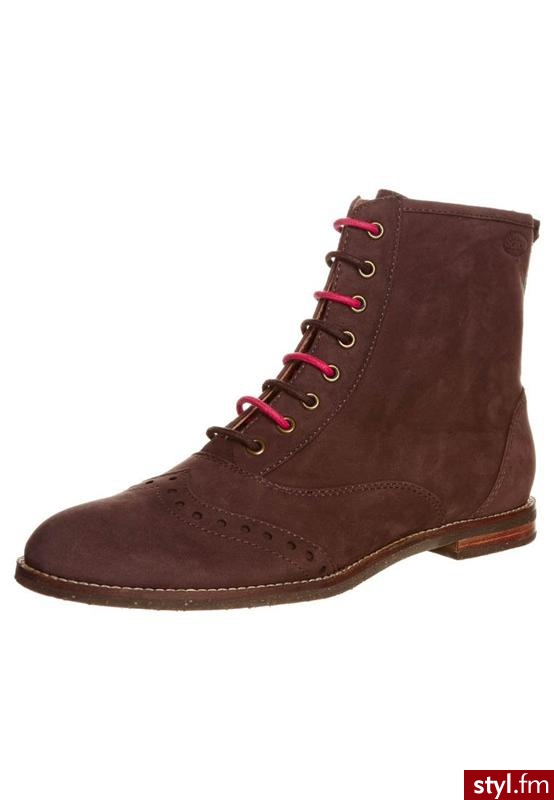 Scholl LERUE Botki sznurowane brązowy - Botki Buty Moda
