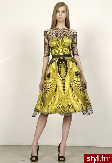Alexander Mcqueen Yellow Dress - Pozostałe Sukienki Moda