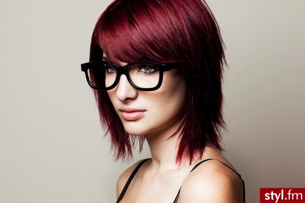 Susan Coffey - Kolorowe Rozpuszczone Proste z grzywką Na co dzień Krótkie Fryzury
