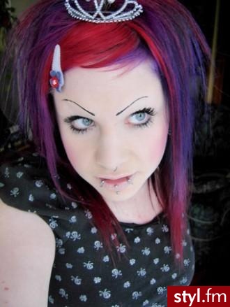 EMO Alternatywne Średnie Fryzury