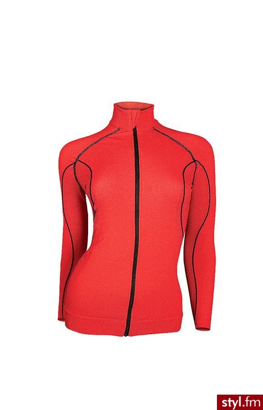 Brubeck Bluza damska LS11050 czerwony - Bluzy Ciuchy Moda