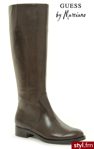 Guess BY MARCIANO HAZEL STIVALE LEATHER ESPRESSO - Kozaki Buty Moda