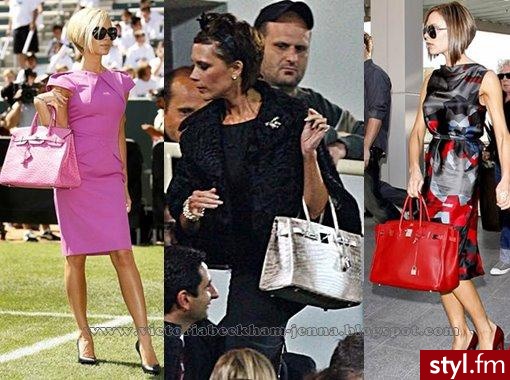Victoria i jej torebki od Hermesa. :) Nie zdziwiłabym się, gdyby pani Beckham była największą fanką tej marki.. - Pozostałe Torebki Moda