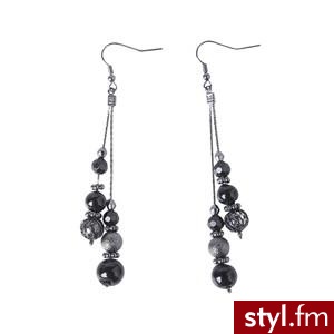 'Pendant' drop earrings - Black - Promod - Polyvore. Pobrano ze strony: http://www.polyvore.com/pendant_drop_earrings_black_promod/thing?id=23577759 - Pozostałe Dodatki Moda