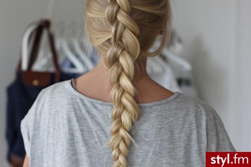 Blond Warkocze Proste Na co dzień Długie Fryzury
