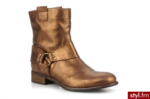 Georgia Rose PÓŁBUTY I BOTKI DASINE BY GEORGIA ROSE (złoty) - Botki Buty Moda