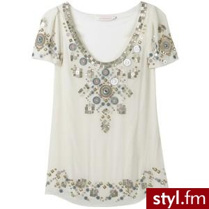 Geometric Beading Georgette Cap Sleeve Top - Matthew Williamson - Polyvore. Pobrano ze strony: http://www.polyvore.com/geometric_beading_georgette_cap_sleeve/thing?id=13197988 - Pozostałe Ciuchy Moda