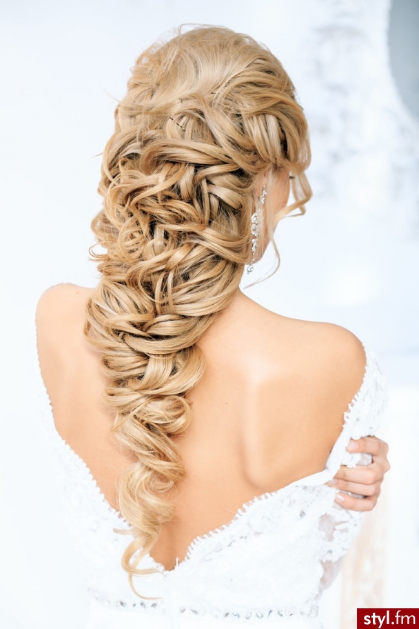 Blond Upięcie Kręcone Ślubne Długie Fryzury