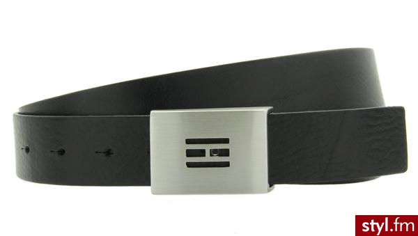 Tommy Hilfiger PASEK Tate 3.5 Leather Belt Black - Paski Dodatki Moda