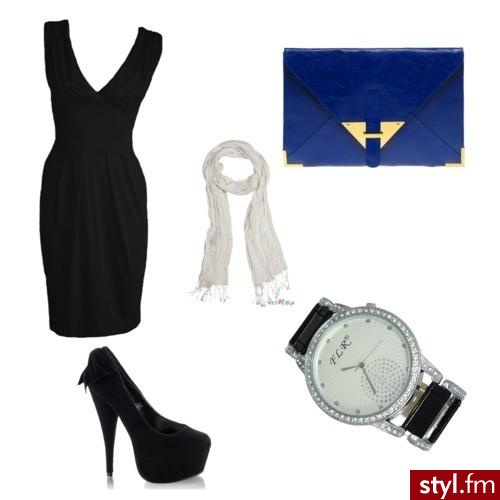 do biura. sukienka yyfashion, chusta cubus, buty deezee - Styler