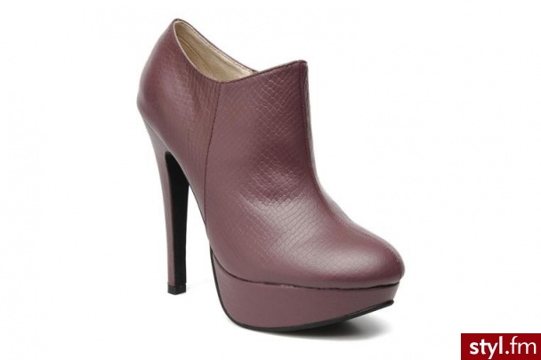 Friis &amp; company PÓŁBUTY I BOTKI ELISOTAS BY FRIIS &AMP; COMPANY (Bordowy) - Botki Buty Moda