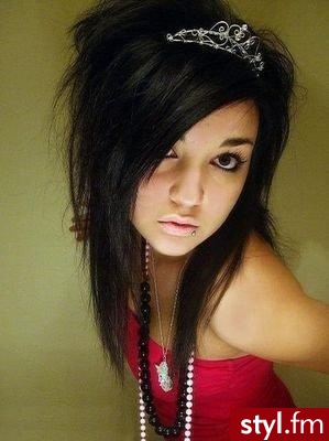 EMO Alternatywne Średnie Fryzury