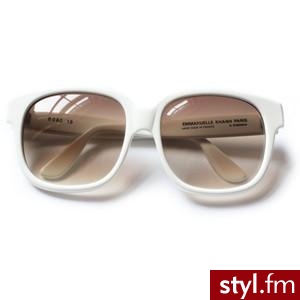 Beautiful Vintage White Emmanuelle Khanh Paris Sunglasses - Polyvore. Pobrano ze strony: http://www.polyvore.com/beautiful_vintage_white_emmanuelle_khanh/thing?id=15444982 - Pozostałe Dodatki Moda
