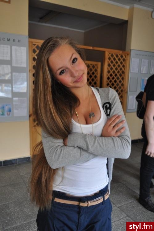 Blond Rozpuszczone Proste Na co dzień Długie Fryzury