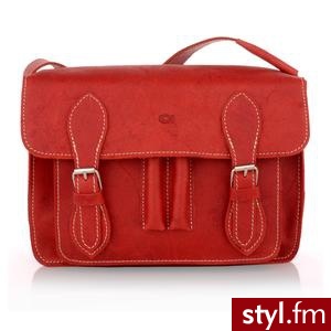 DAAG TORBA SKÓRZANA DAMSKA NA RAMIĘ FUNKY 5 CZERWONA (Funky 5) - Torby podróżne Torebki Moda