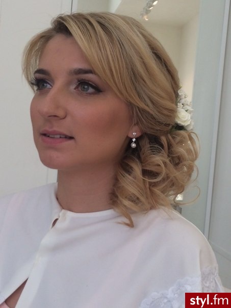 Blond Upięcie Kręcone Ślubne Długie Fryzury