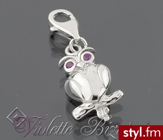Violette  Srebrna przywieszka sowa 1716 - Wisiorki Biżuteria Moda