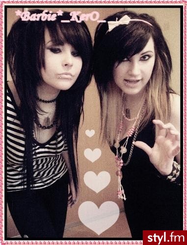 EMO Alternatywne Średnie Fryzury