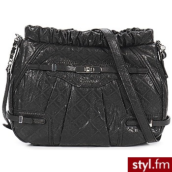 Guess Torby na ramię ALEESHA CROSS BODY HOBO Black - Body Bielizna Moda