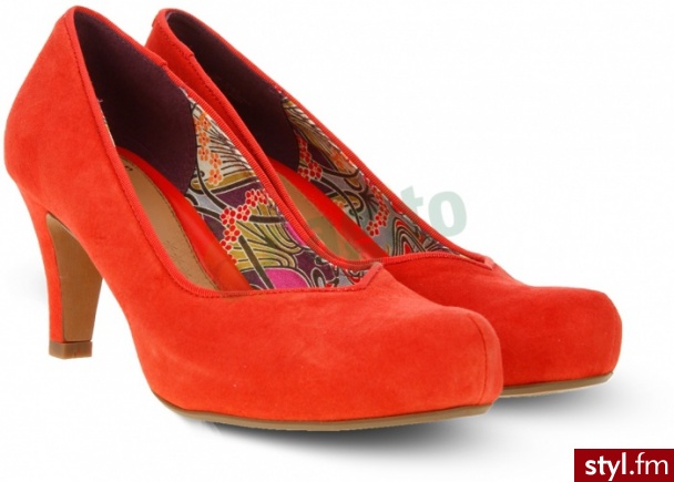 CLARKS Szpilki chorus voice zamszowe koralowe 080948 - Szpilki Buty Moda