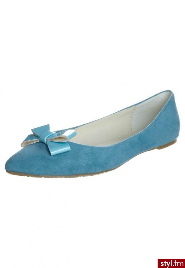 Even&Odd Baleriny petrol - Balerinki Buty Moda
