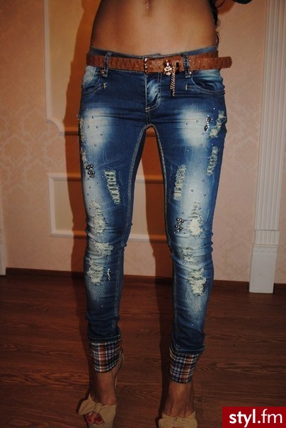 Jeansy Spodnie Moda