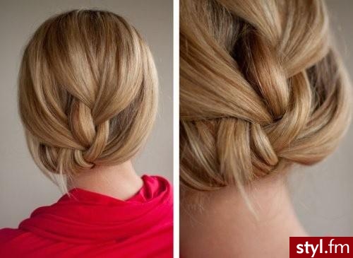 Blond Warkocze Proste Na co dzień Średnie Fryzury