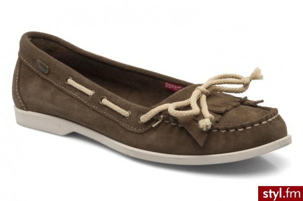 Esprit MOKASYNY HOBBY BALLERINA BY ESPRIT (Brązowy) - Balerinki Buty Moda