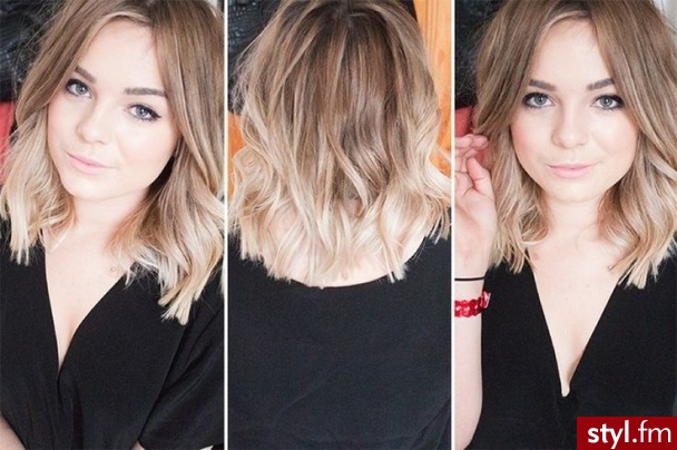 Blond Rozpuszczone Kręcone Na co dzień Średnie Fryzury